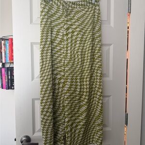 Green Patterned Women's Wide leg pant
